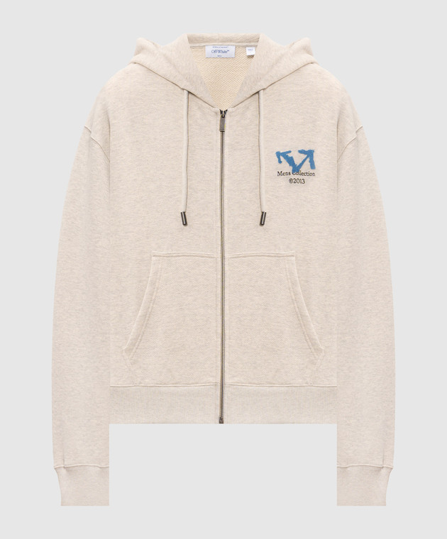 Off-White Серая меланжевая спортивная куртка Half Arrow 44MBE02EF26F002