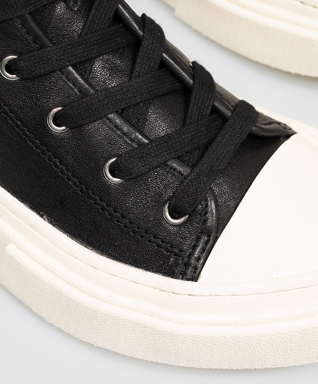 Ann Demeulemeester Черные кожаные хайтопы Ycke B0014406LT208 изображение 5