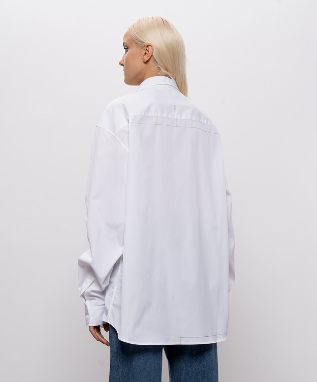 Vetements Біла сорочка з графічним принтом MH27SH046W зображення 4