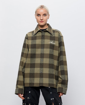 AMIRI Зеленая рубашка в клетку AM426SH063