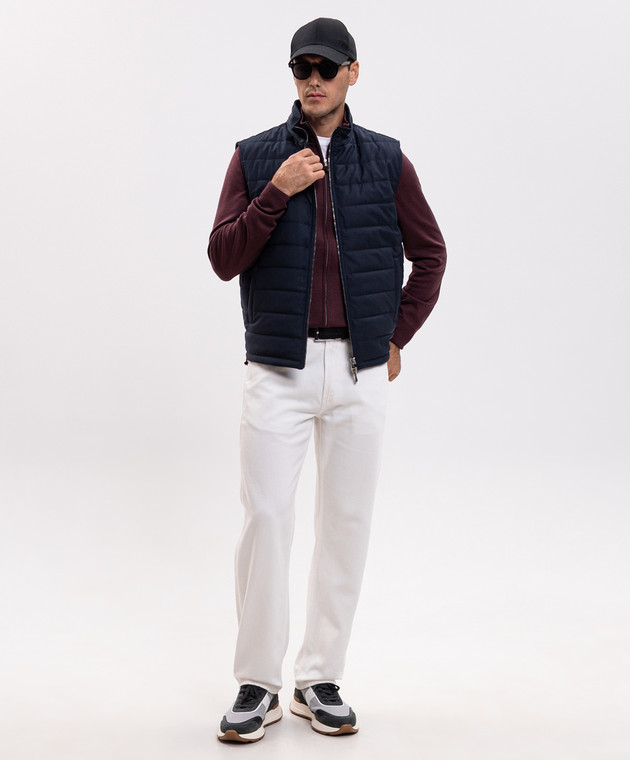 Canali Бордовий кардиган з вовни MK01149C0022 зображення 2