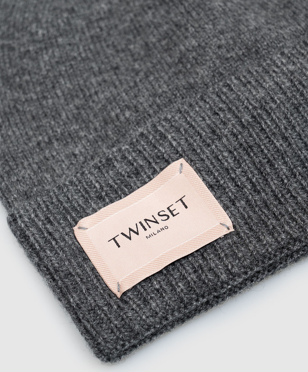 Twinset Сіра шапка з вовною 262TO5581 зображення 4