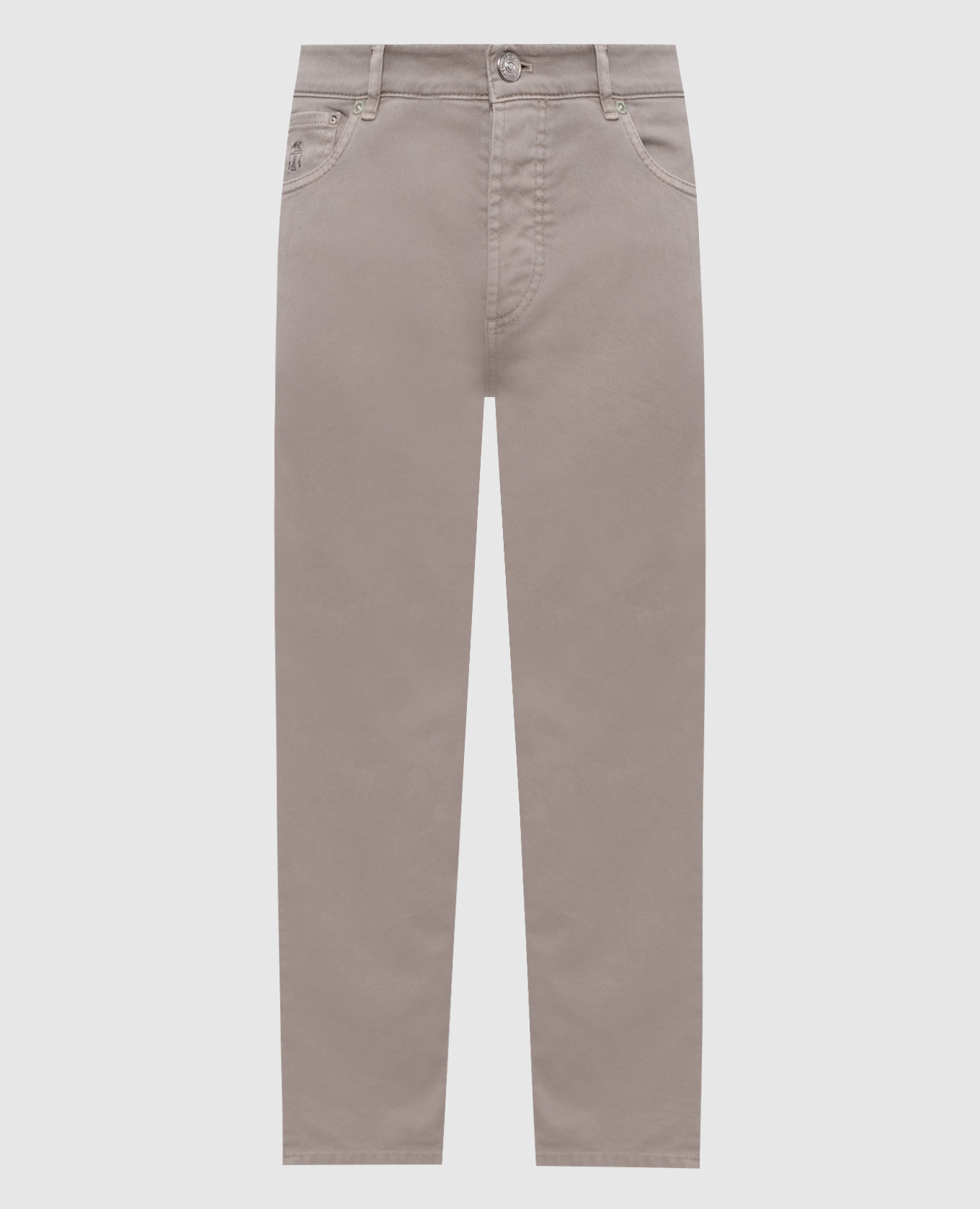 Серые джинсы с логотипом