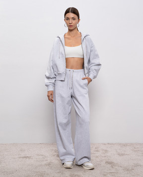 Alexander Wang Сіра меланжева спортивна куртка 4CC1252112