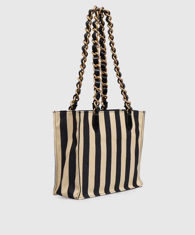 Valentino Сумка-тоут в смужку 8W2B0S89MNW зображення 3