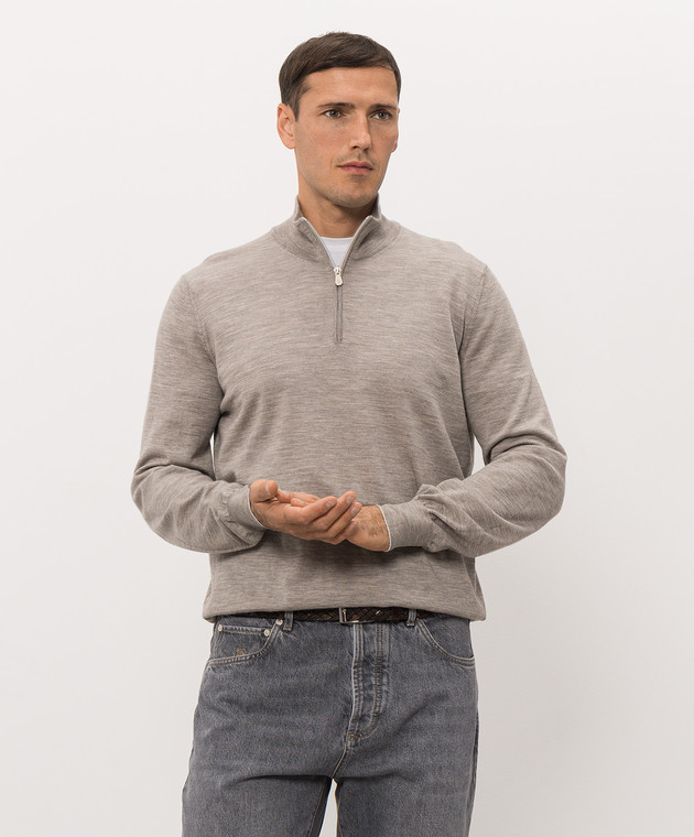 Brunello Cucinelli Серый джемпер M2400124 изображение 3