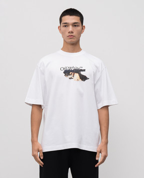 Off-White Біла футболка Paint Arrow 44MAA120F5J00U