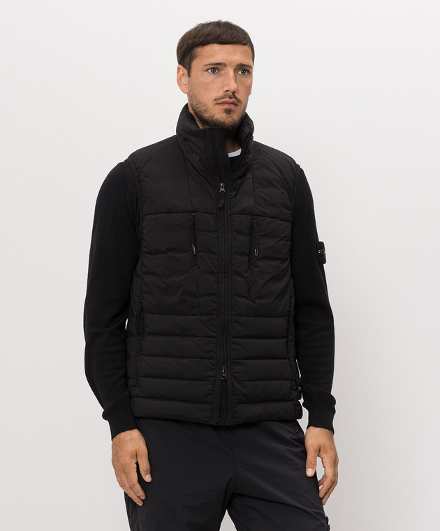 Stone Island Чорний пуховий жилет L2S15G100011S0183 зображення 3