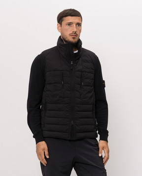 Stone Island Чорний пуховий жилет L2S15G100011S0183