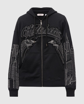 Off-White Чорна спортивна куртка Skyline 44MBE015Z26F001