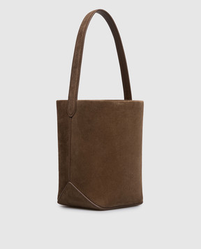 The Row Коричневая замшевая сумка бакет-бег Park W2106L665