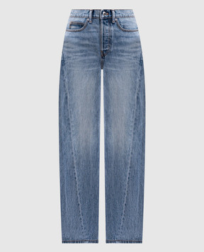Alexander Wang Голубые джинсы с принтом логотипа 4DC4264500