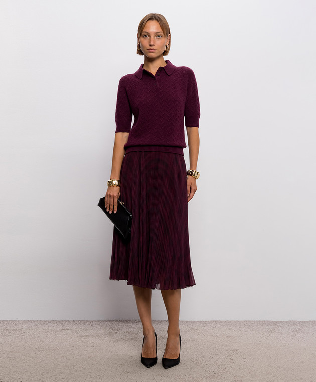 Ermanno Scervino Бордовое поло из кашемира D495L324KFX изображение 2