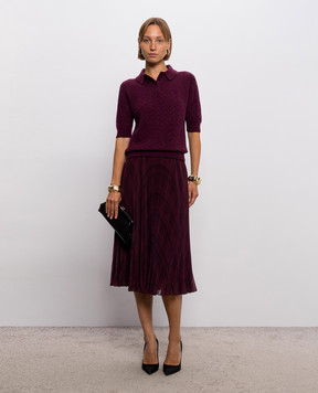 Ermanno Scervino Бордове поло з кашеміру D495L324KFX