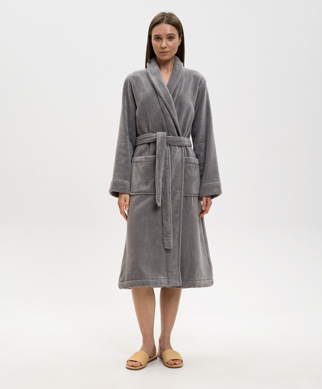 L'Appartement Серый махровый халат CHICAGO CHICAGOBATHROBE изображение 2