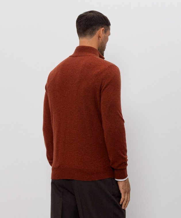 Brunello Cucinelli Терракотовый джемпер из кашемира M2200124 изображение 4