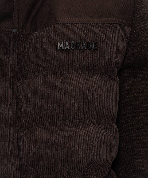 Mackage Коричневий вельветовий пуховий жилет Brody BRODYCDY зображення 5