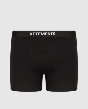 Vetements Черные трусы-боксеры с узором логотипа ME76UN273B