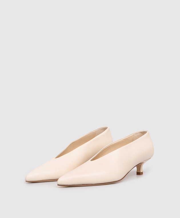 Aeyde Бежеві шкіряні туфлі Clara PUCROP35KT0122100007 зображення 2