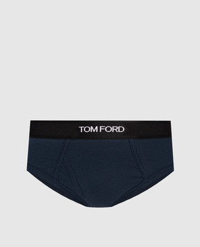 Tom Ford Синие трусы-брифы с логотипом T4LC11040