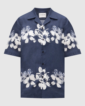 Iceberg Синя сорочка з льоном G1103633