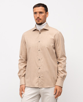 Peserico Бежева сорочка з бавовни R56042D06656