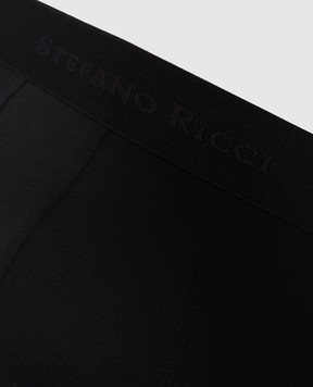 Stefano Ricci Чорні труси-боксери з візерунком логотипа BXM22SICOTT