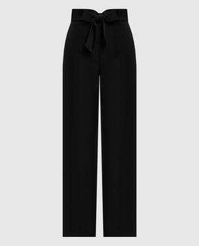 Valentino Черные брюки из шерсти и мохера 8B3RB6Z52TS