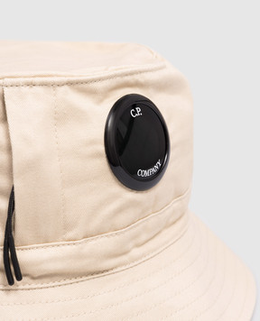 C.P. Company Дитяча бежева панама з логотипом CMX00NLOA04