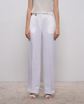 Peserico Белые брюки с льном A0433501926