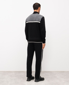 Stefano Ricci Чорний спортивний костюм з лампасами K101046R31T25350P3D