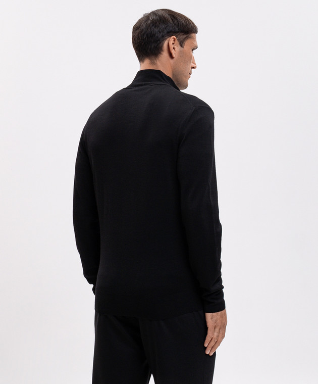 Canali Чорний кардиган з вовни MK01149C0022 зображення 4