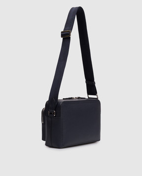 Bally Синяя кожаная сумка Capitol MAC06IVT710