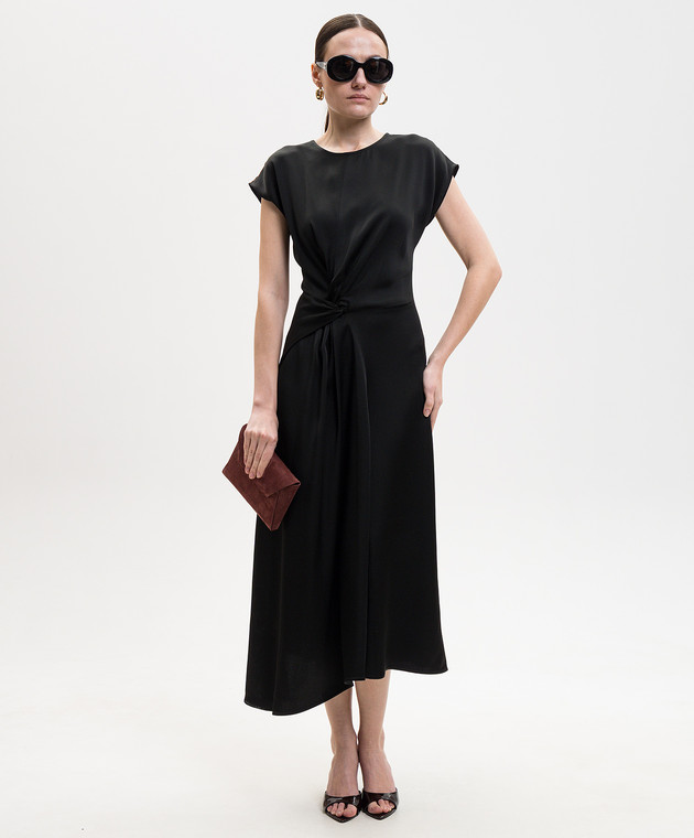 Victoria Beckham Чорна сукня міді Aria 1226WDR007292D зображення 2