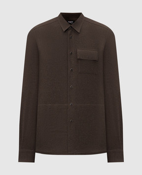Kiton Коричневая рубашка UMCBUBAH09849