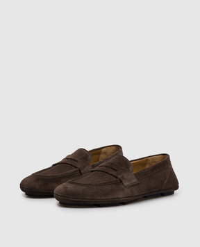 Sturlini Коричневые замшевые мокасины U1503