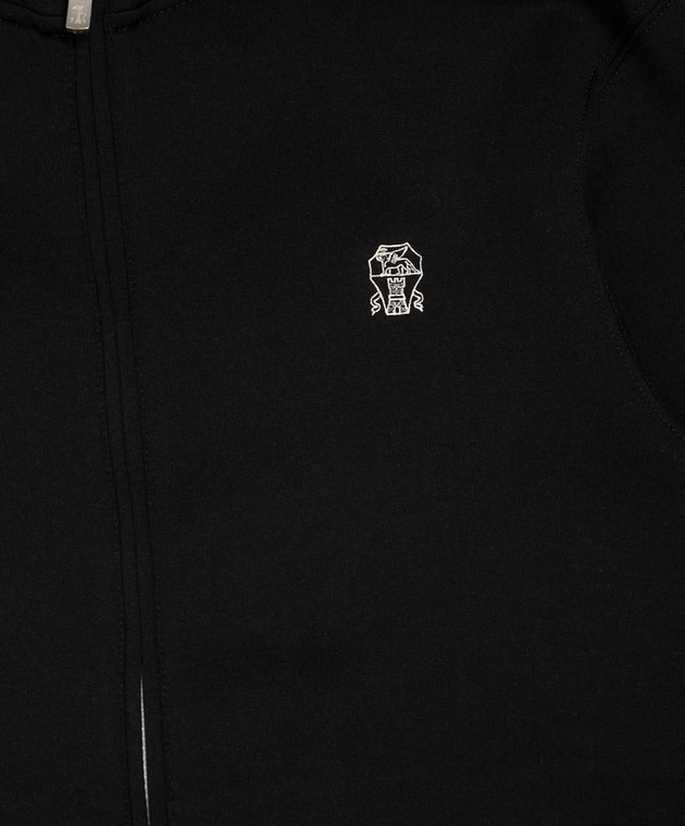 Brunello Cucinelli Дитяча чорна спортивна куртка BM831E517A зображення 3