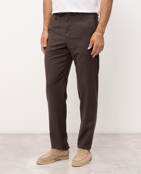 Canali Коричневі штани з вовни AR03652V91659