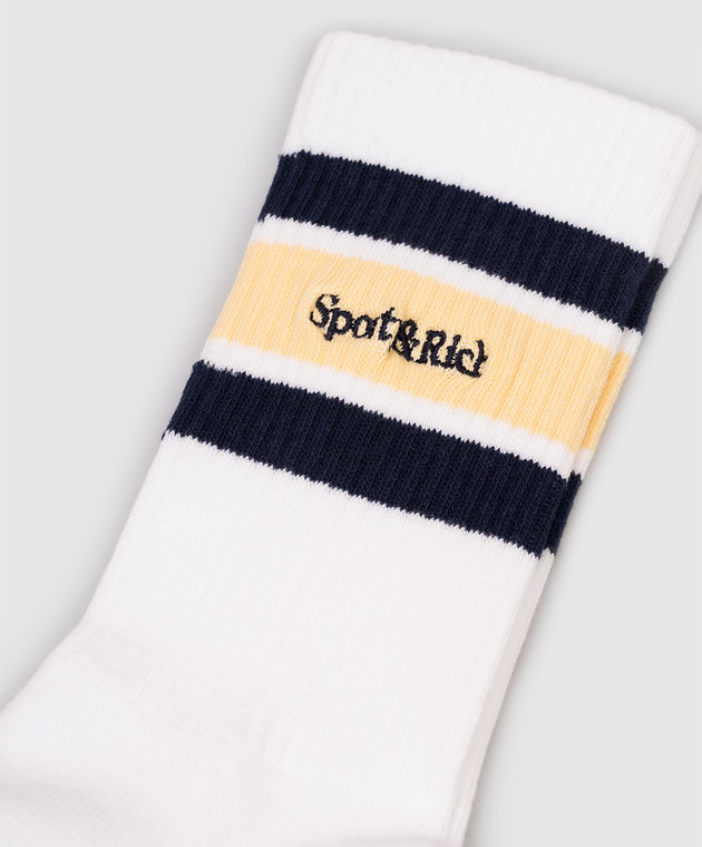 Sporty & Rich Білі шкарпетки Serif з вишивкою логотипа AC00476300WH92 зображення 2