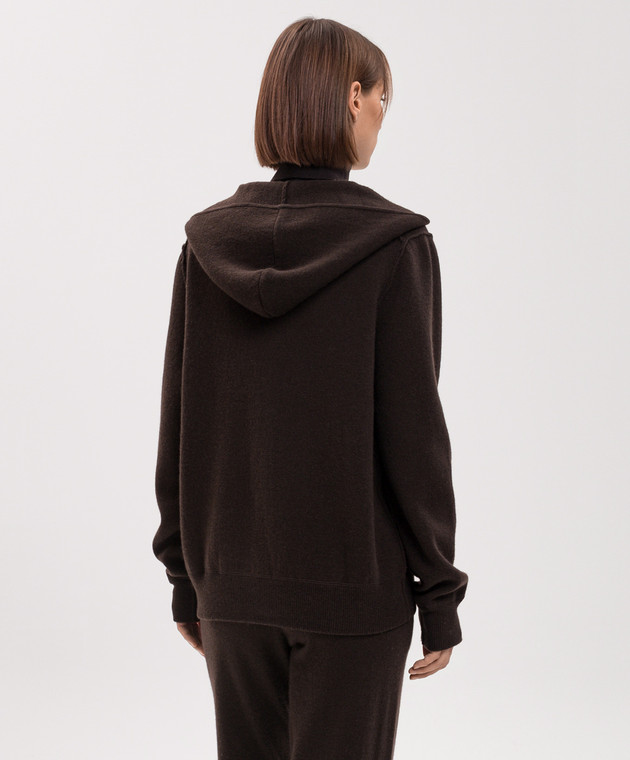 Allude Коричнева спортивна куртка з вовни та кашеміру 26537610 зображення 4