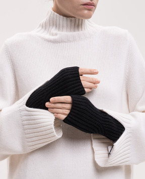 Allude Чорні мітенки з кашеміру 26511227