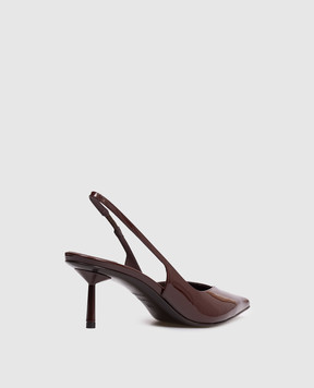 Le Silla Бордові шкіряні лаковані слінгбеки Vivienne 4206D060BXPPGSM