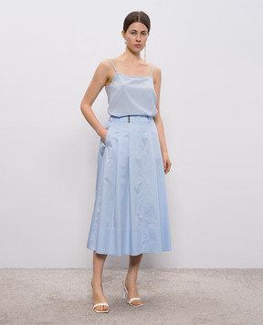 Peserico Блакитна спідниця міді з патчем A0558101979