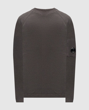 C.P. Company Сірий светр з патчем логотипа MKN023A005558G