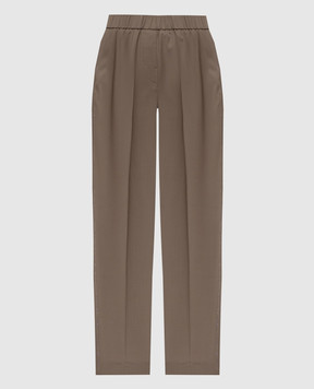 Peserico Штани кольору хакі з вовни A0407202584