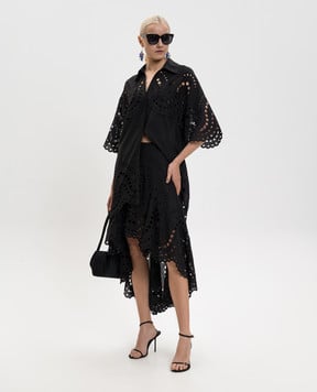 Charo Ruiz Черная ассиметричная юбка Finn 263402