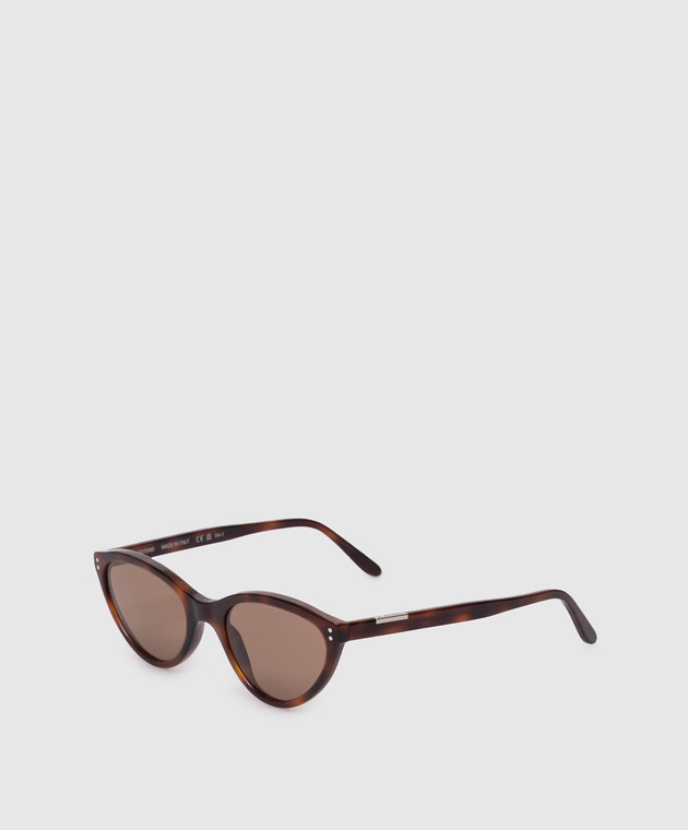 Toteme Коричневые солнцезащитные очки Cateye 263WAE0010EC0001 изображение 3