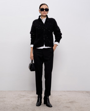 Peserico Чорний кардиган з вовною альпаки S99406F039283G