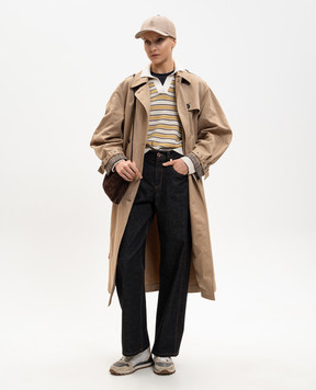 Brunello Cucinelli Темно-серый лонгслив с цепочкой мониль MPTC8BJ300