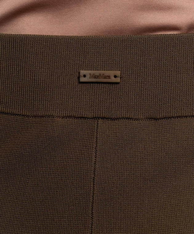 Max Mara Юбка FUGGITO цвета хаки MXMFUGGITO изображение 5